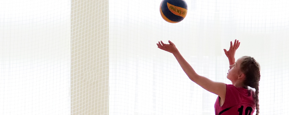 Girl Playing Volleyball